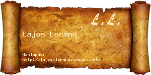 Lajos Loránd névjegykártya